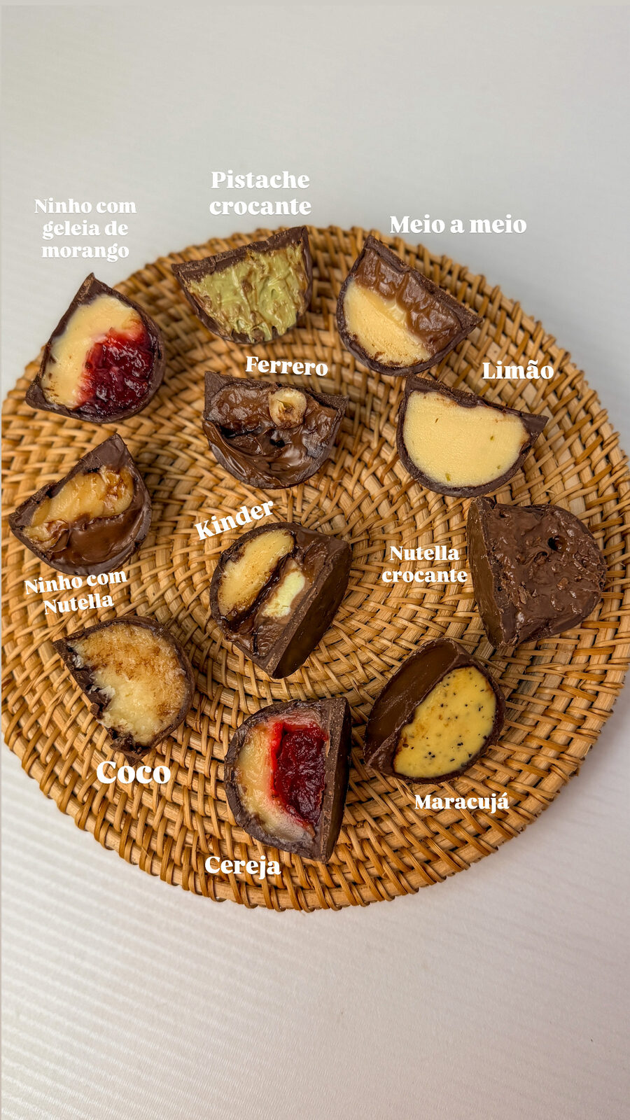Variedade de bombons da Massucar